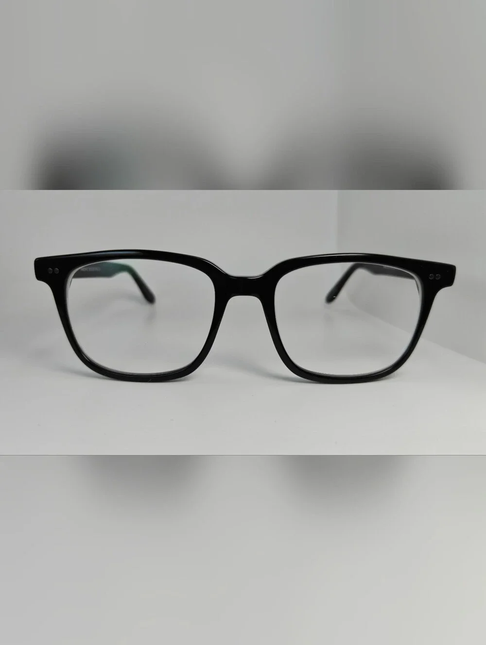 Pacific. Classic Black Wayfarer-Style glasses. Beefy Hinge. Highlights.